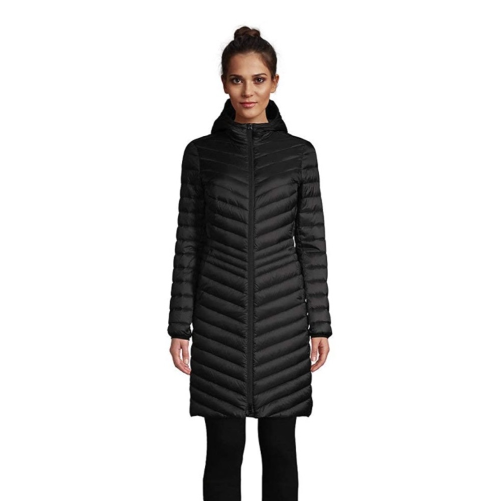 Lands' End Women's Ultralight Packable Long Down Coat